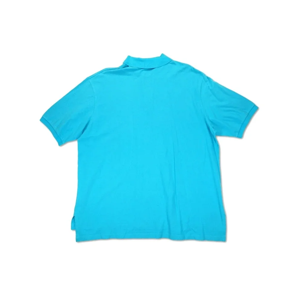 Vintage 90s Polo Ralph Lauren Men's Light Blue‎ 2XLT Collared Short Sleeve